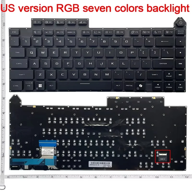 US RGB Backlit Keyboard for ASUS ROG Strix G615 G615JH G615JM JPR G615LM LW G635 G635LR G635LW G635LX Layout Per-Key RGB Backlit
