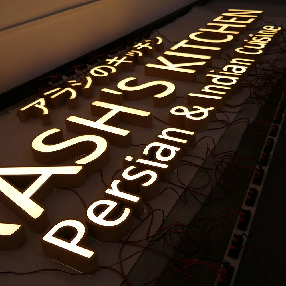 Custom Wedding Decoration Illuminated Sign Front Lit Led Channel Letter LED Light Led 3D Advertising Sign