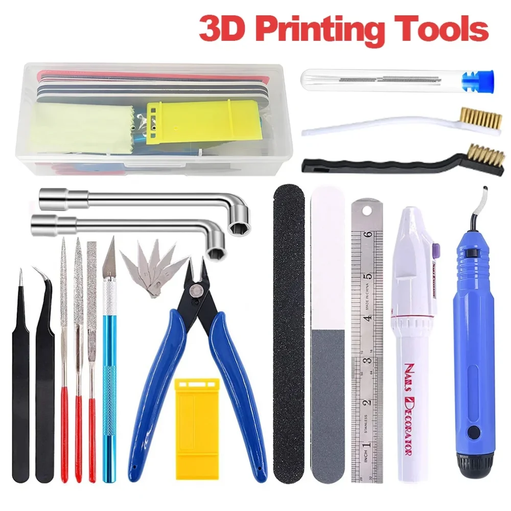 3D Printing Tools Multiple Models 3D Printer Tool Kit Trim Scrapers Cleaning Needle Pliers Deburring Kit