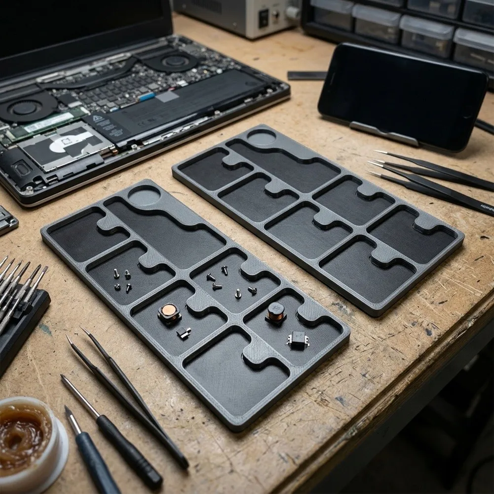 Non-Slip Magnetic Parts Tray with Engineering Plastic Body for Consistent Performance in Repair and Assembly Tasks
