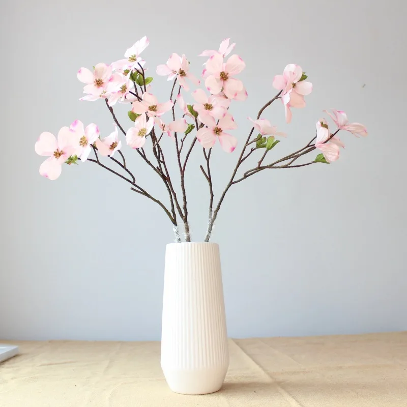 

Single Brach Dogwood Flower Bouquet of 8/12/16/20pcs for Bedroom Living Room Birthday Party Decoration Wedding Resturant Decor