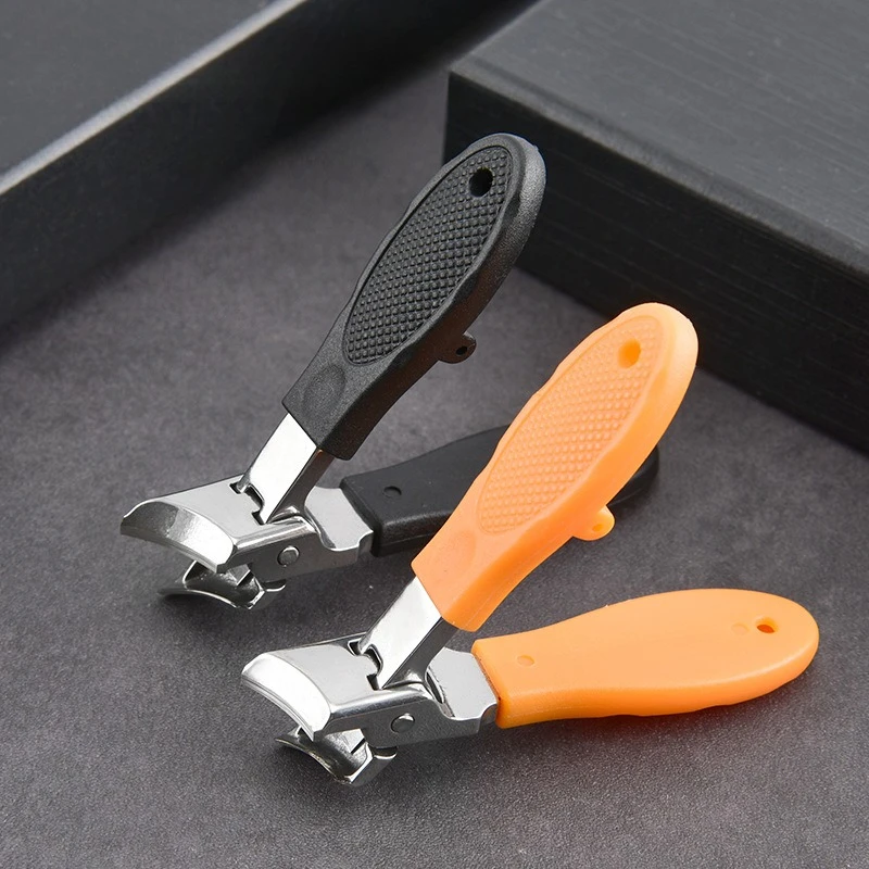 Cortauñas inclinado antisalpicaduras, cortador de uñas de los pies ABS de gran tamaño, alicates diagonales, herramientas de manicura y pedicura, herramienta artística para uñas del hogar