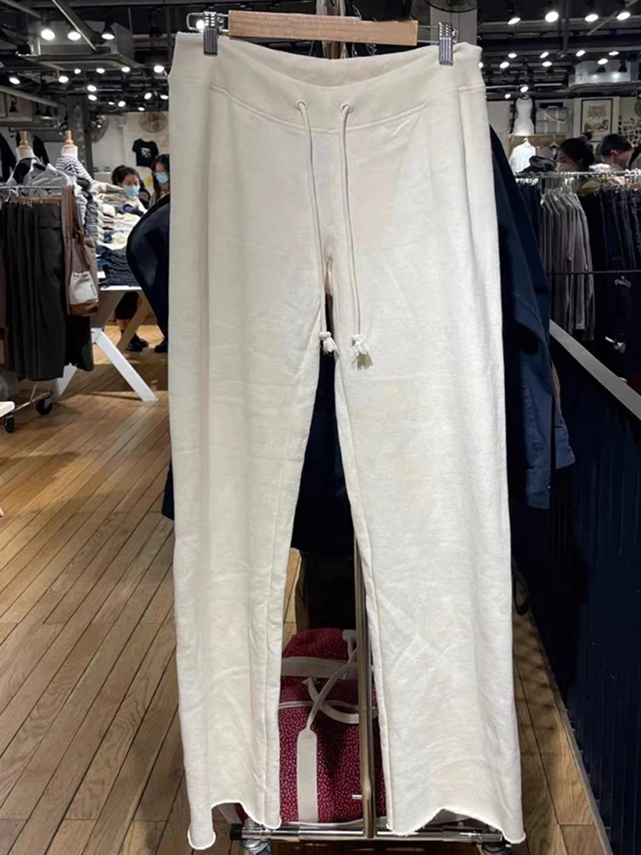 Simple Basic Solid Drawstring Joggers Sweatpants Women Spring Casual High Waist Wide Leg Pants Vintage Streetwear Loose Trousers