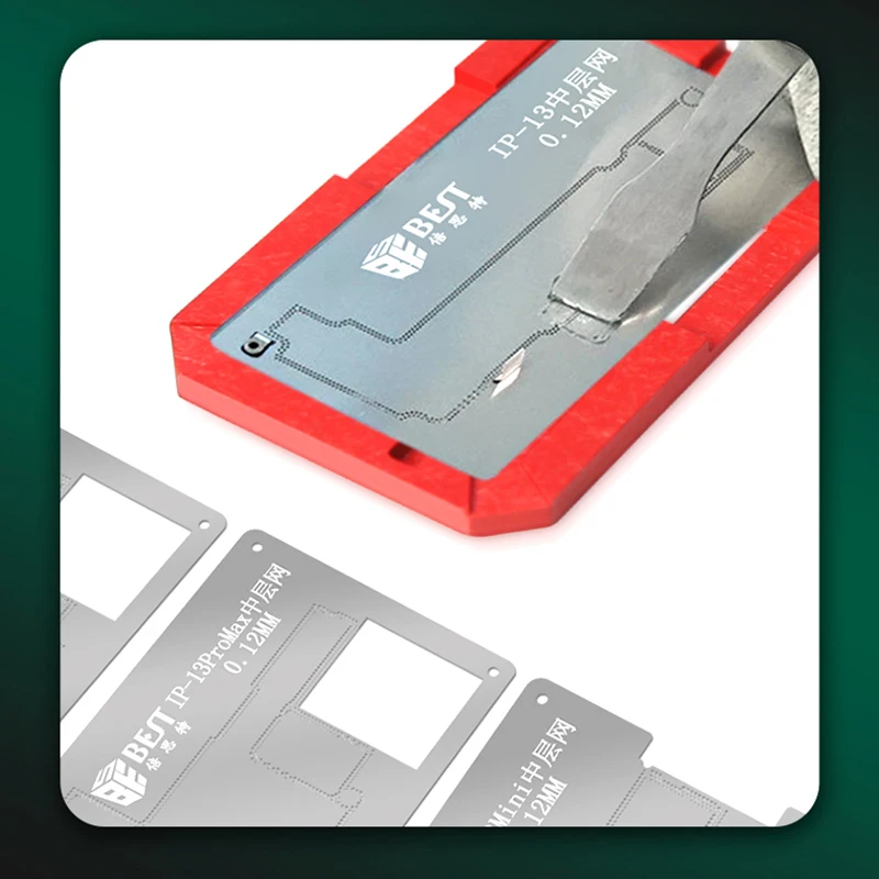 Estêncil magnético reballing de solda do posicionamento bga da cpu do pro 13 para o ip 13 da tabela de plantio da lata melhor BST-082 4 em 1 para o pro max mini
