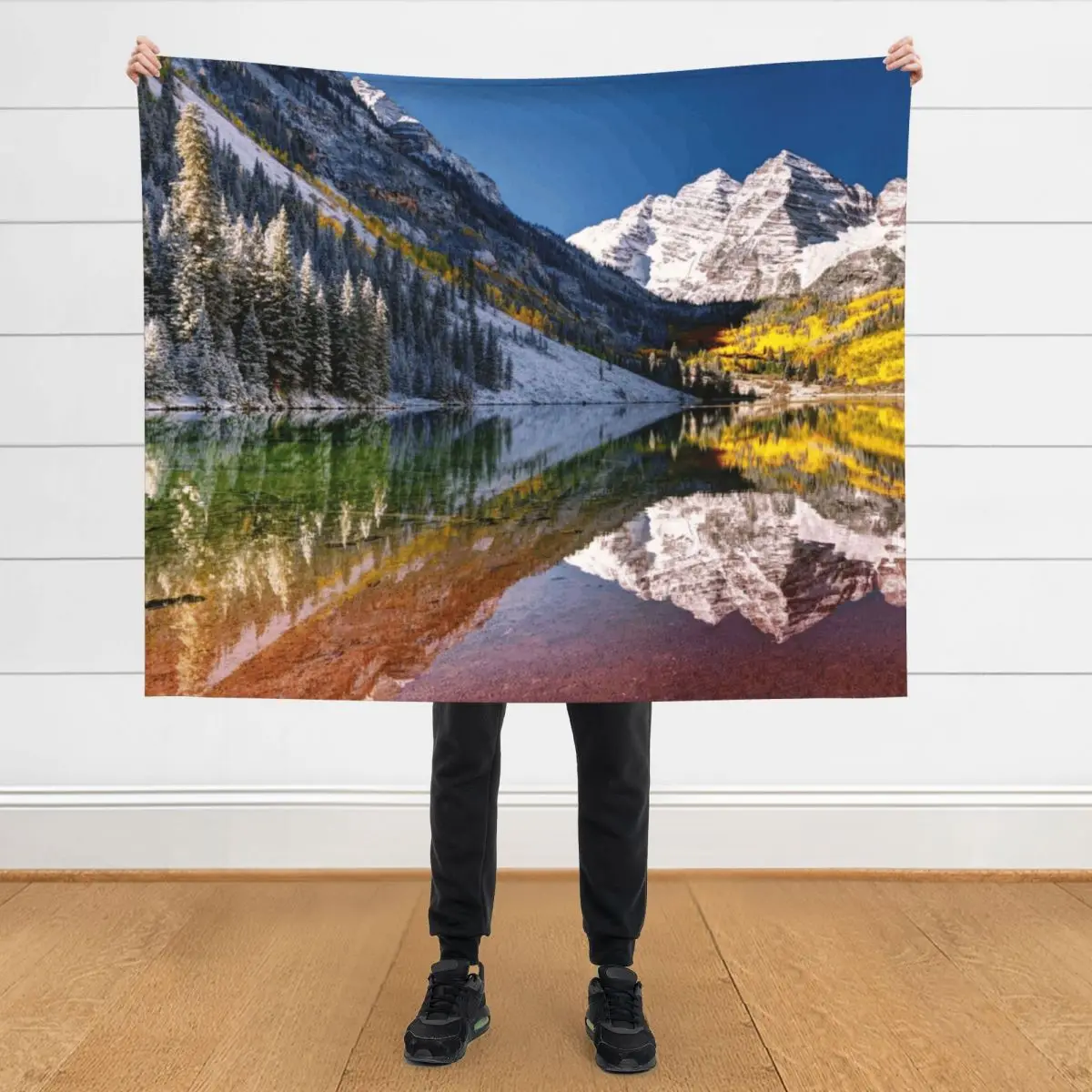 

Maroon Bells by Lena Owens/OLena Art photography Throw Blanket Blankets For Bed Bed Fashionable Giant Sofa Blankets