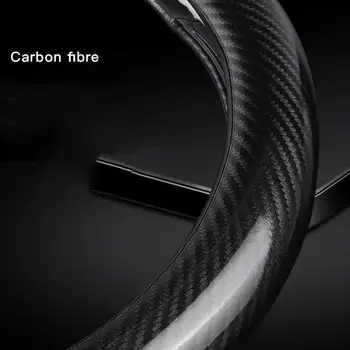 Nový univerzální kryt volantu do auta z uhlíkových vláken, trojrozměrný protiskluzový kryt a módní doplňky do auta 10 nejlepší prodej kryt volantu pro Peugeot 206 - №8