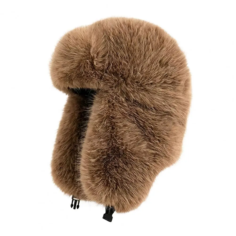Gift for Women Winter Faux Fur Trapper Hat with Ear Flaps Fleece Lined Winter Ushanka Windproof Weather Hat for Women Outdoor