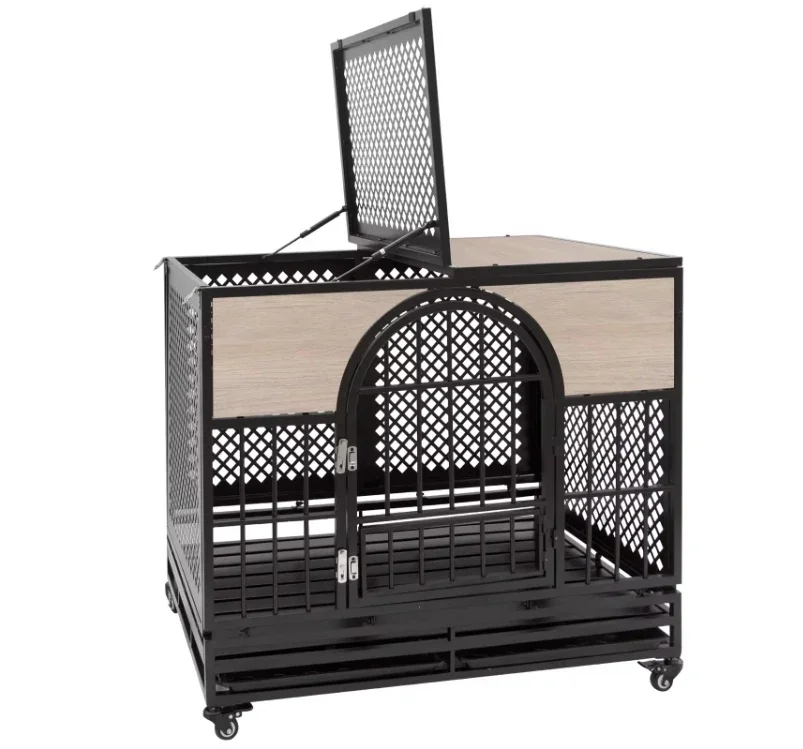 

Metal Dog Cage Metal Kennels Crate For Cat Dogs Indoor Puppy Kennel Wooden Cage House