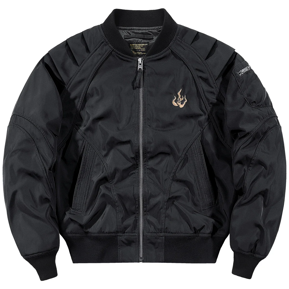 New Men's Spring Autumn Embroidered Baseball Coat Flight Jacket Loose Profile Cargo Jacket Male
