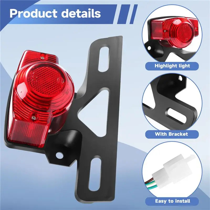 A20K-Tail Light Motorcycle Rear Lamp Taillight For Honda Monkey Z50 Z50JZ Z 50 KDF Bike