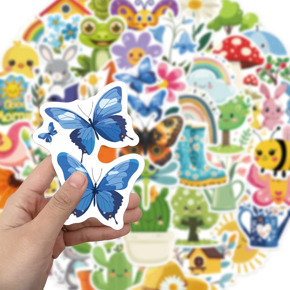 50PCS Creative Cartoon Cute Spring/Summer Simple Stickers Decorative Phone Cases Notebook DIY Personalized Stickers