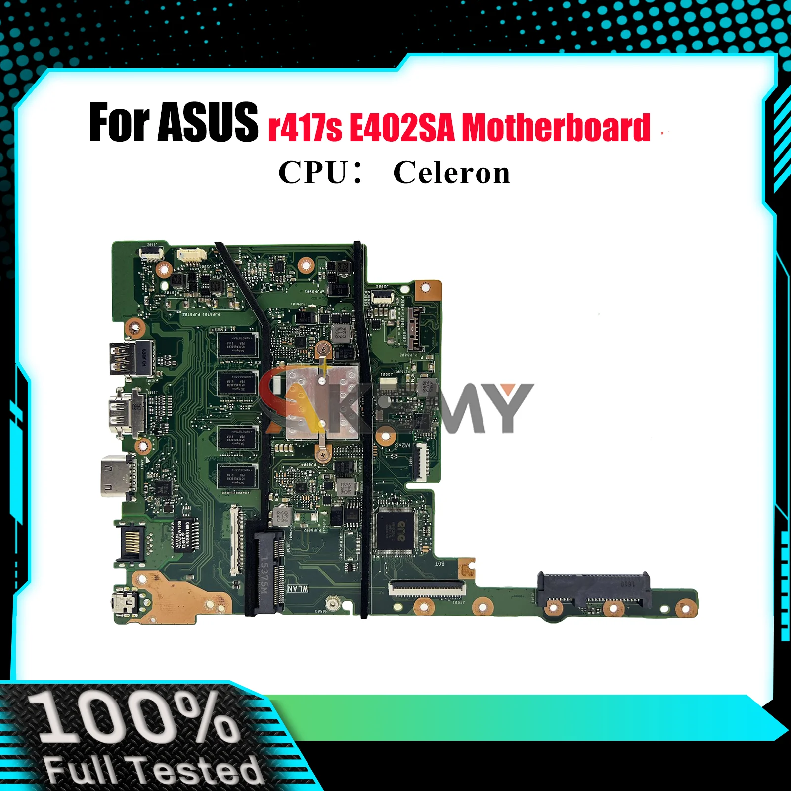 

E402SA Laptop Motherboard For ASUS EeeBook r417s E502SA E402S Notebook Mainboard With Celeron CPU 100% tests OK fast shipping