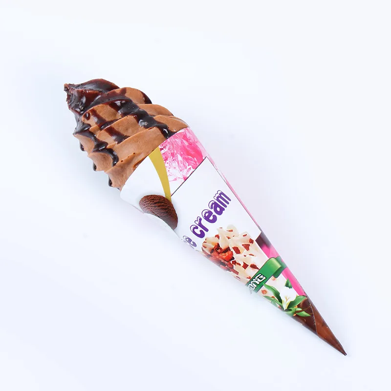 Simulatie Ijs Koelkast Stickers Model PU Ijs Nep Voedsel Kegel Cabinetry Outdoor Pose Decoratieve Ornament Prop Speelgoed