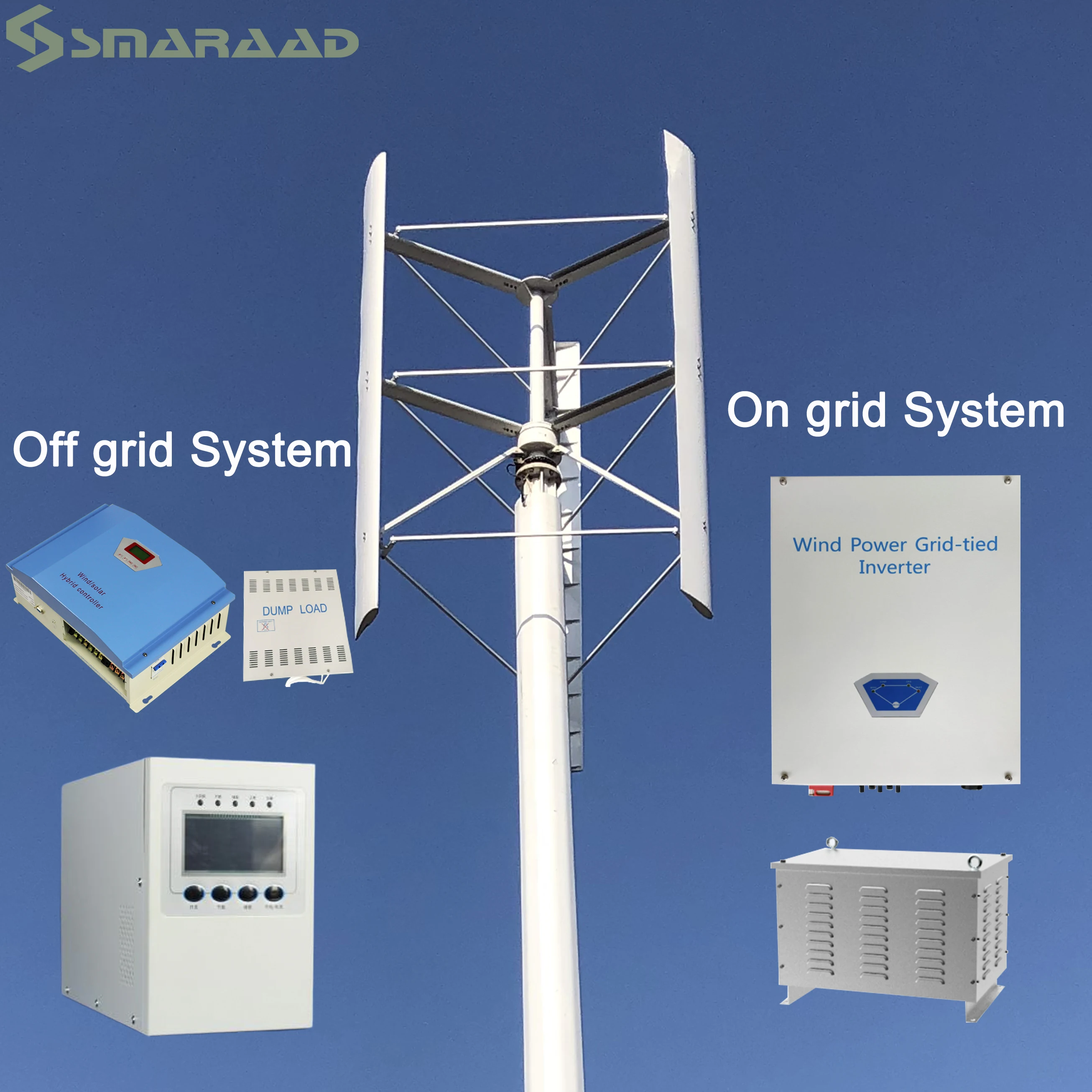 3KW 5KW 8KW 10KW Vertical Axis Wind Turbine Generator 48V 96V 220V Free Energy Low Speed With Off Grid System On Grid System