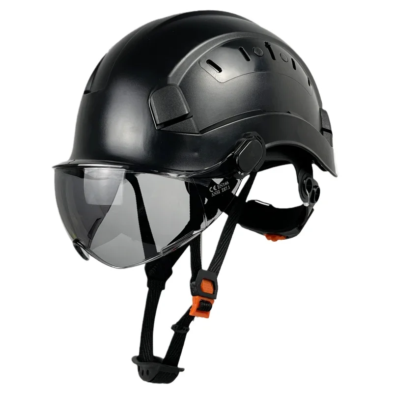 Imagem -02 - Capacete de Segurança Abs Masculino com Óculos Boné de Trabalho para Trabalhar Escalar Equitação Construção Chapéu Duro Alta Qualidade