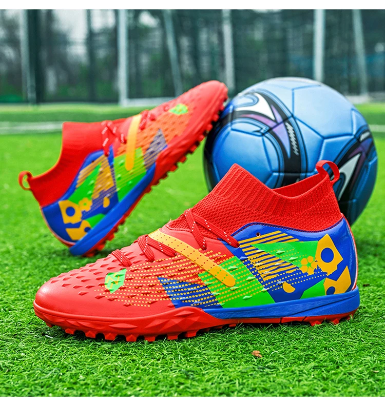 Neue Männer Fußball Schuhe Hochwertige Outdoor Hohe Knöchel Ultraleicht Indoor Fußball Stiefel Nicht-Slip Sport Schuhe Futsal Nicht-Slip – Detail 31