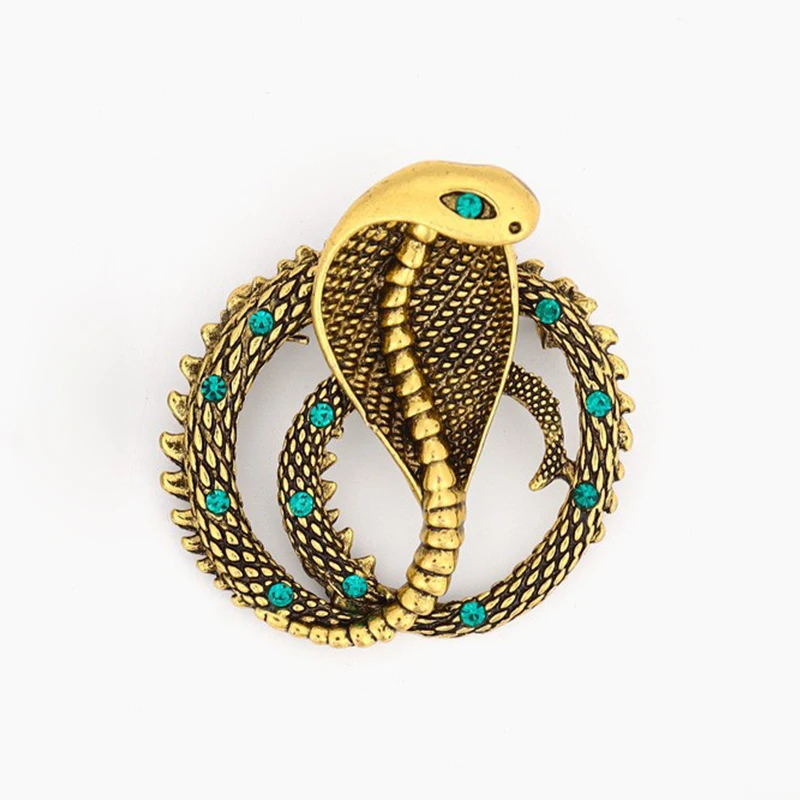 Metal Cobra Snake Brooches For Women Man Fashion Jewelry Interesting Design Party Accessories Wholesales Gifts New Styles MQ409