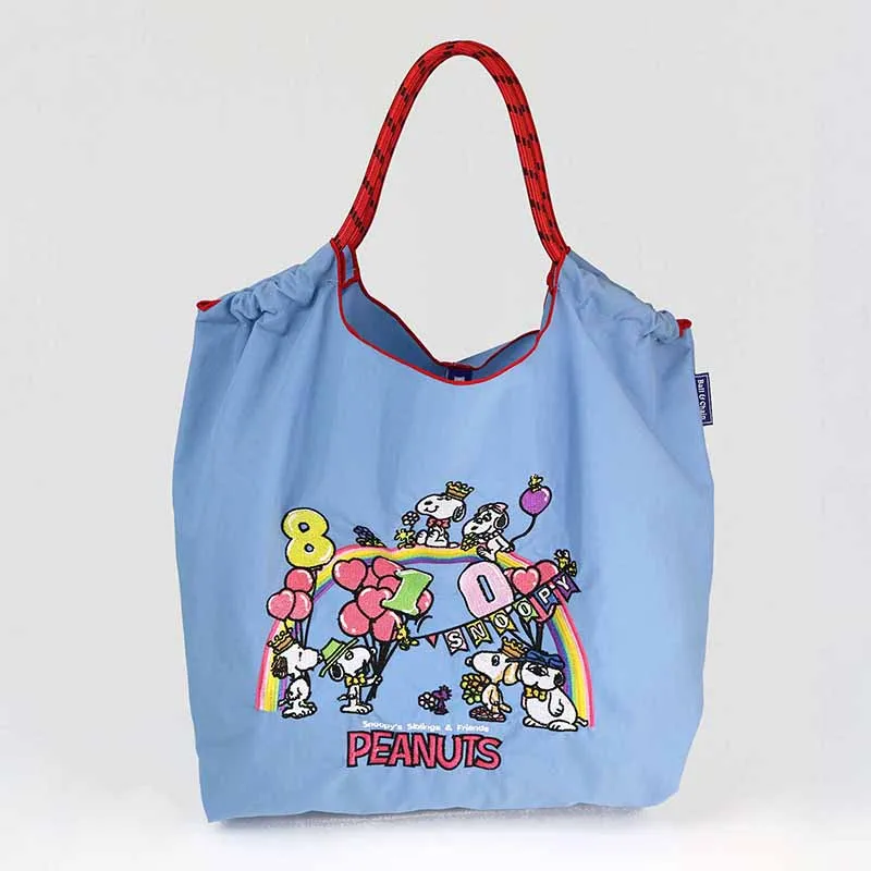 2024 Kawaii Embroidered Canvas Bag Japanese Anime Disney Snoopy Nylon Handbag Student Commuter Shopping Bags Y2K Girl Gifts Toys