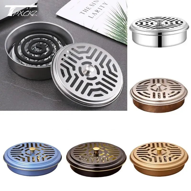 

Mosquitoes Coil Holder Tray Frame Stainless Steel Round Rack Plate For Spirals Incense Insect Repellent