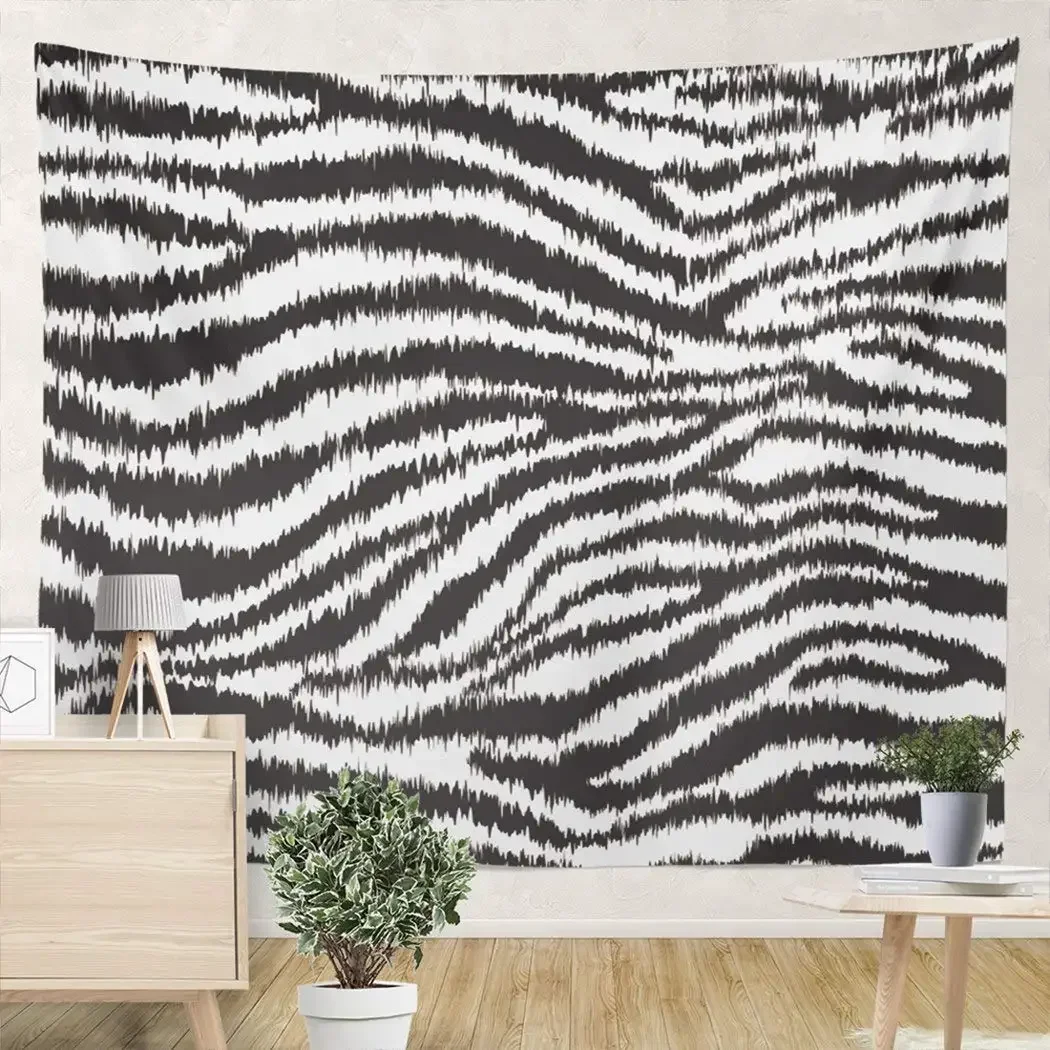 Zebra Fur Tapesrties Decor Living Room Bedroom Black White Stripes Art Wild Animals Skin Tapestry Wall Hanging for Home Decor