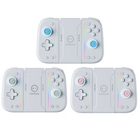 Bluetooth-Compatible Wireless Gamepad with 8 Color RGB Lights Wireless Game Controller 6-Axis Gyro Turbo & Vibration for Switch