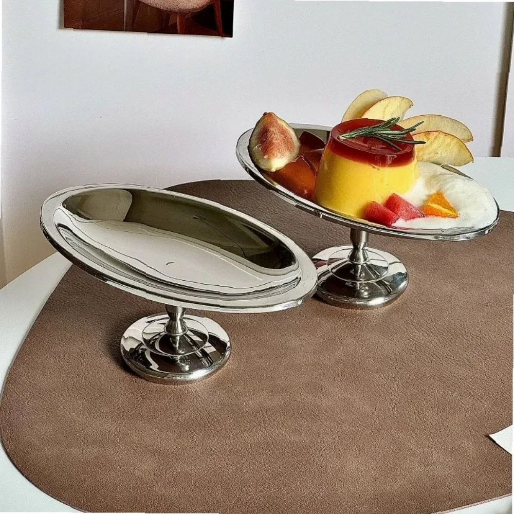 

Vintage European Decorative Tray Stainless Steel Tea Pastry Server Display Stand for Wedding Dessert Table Baking Food Storage