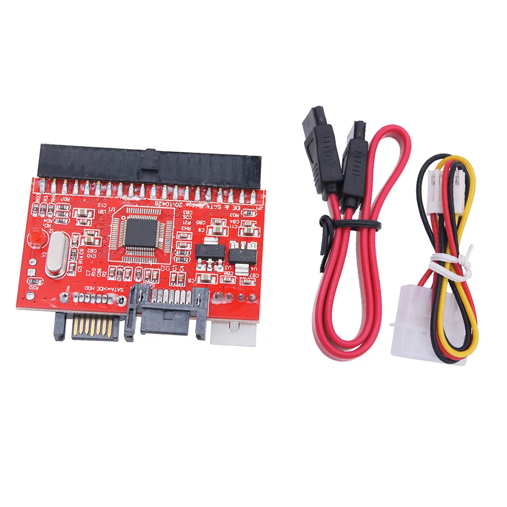 SATA To IDE HDD Adapter Two-way IDE To SATA SSD Adapter Card JM20330 Serial To Parallel with IDE Power Cable for Laptop Desktops