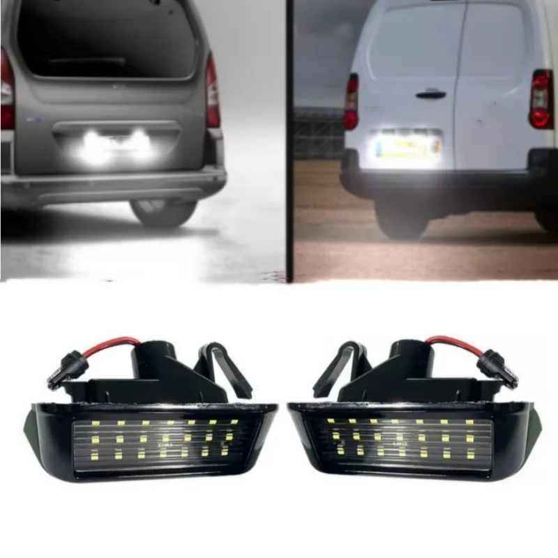 

2Pcs Canbus LED Number License Plate Lights Lamps For Peugeot Expert Partner Rifter Citroen Berlingo Jumpy Fiat Scudo Toyota