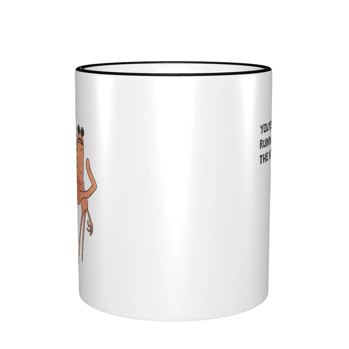 Fun You're Ruining The Vibe Coffee Cup Office Marcus The Worm Meme Mug