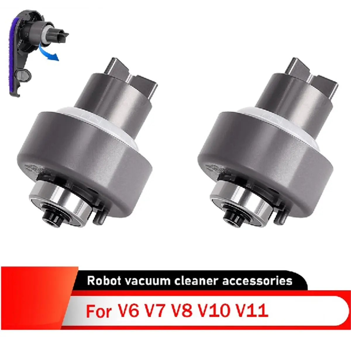 11·11COUPON 2PCS Roller Brush Bar Side Cover Bearing for V6 V7 V8 V10 V11 Vacuum Cleaner End Cap Cover Bearing Parts