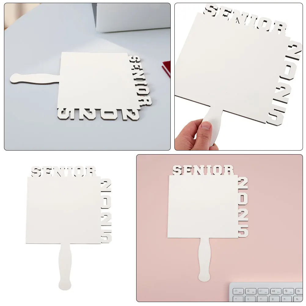 

Diy Graduation Photo Frame Sublimation Blank Fan Handheld Heat Transfer Decor For 2025 Grad Celebration Dual-Sided Keepsake