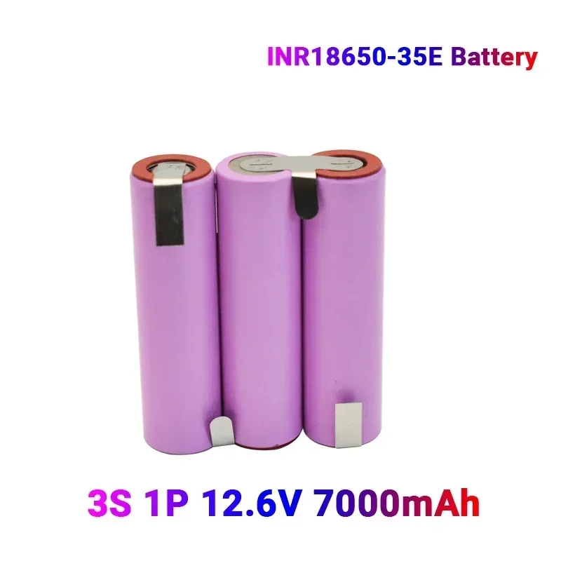 High capacity 18650 35E 3500-7000mAh 3S 5S 6S 8S 7.4V 12.6V 14.8V 18V 25.2V 29.6V for screwdriver battery welding battery pack