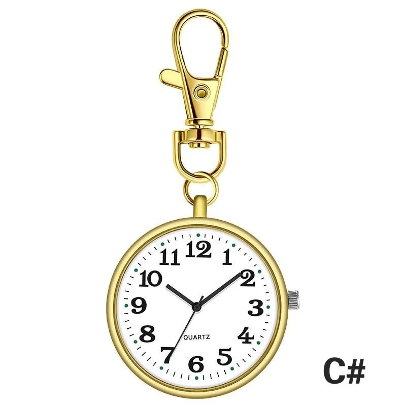 2Pcs Mini Retro Pocket Watch Old Man Student Keychain Watch Nurse Watch Portable Pocket Watch Unique Watch
