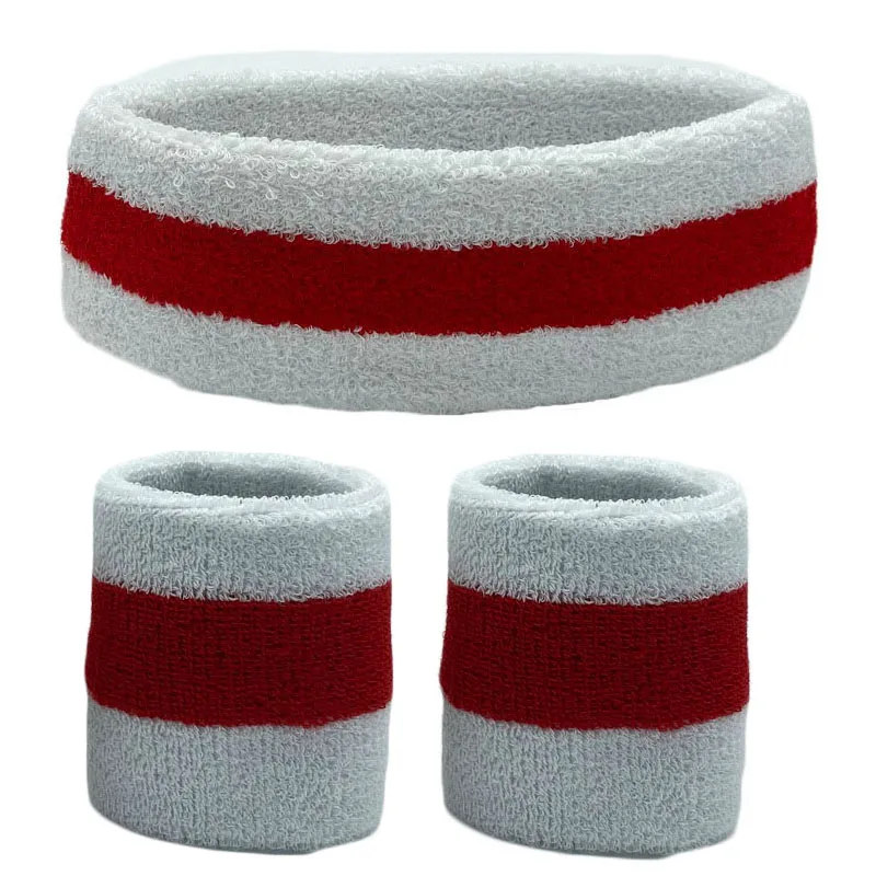 2 Stück Sportarmbänder + 1 Stück Stirnband,Handtuch Schweiß bänder für Männer Frauen Basketball Yoga Stirnband Tennis Armbänder Sport Gym Laufen Volleyball Handgelenk Wrap Schweiß band – Detail 8