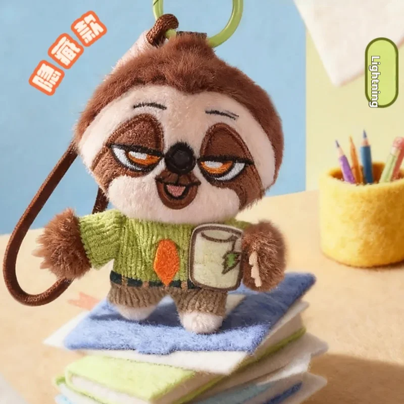 뉴 52토이즈 주토피아2 귀여운 친구들 모임 시리즈 플러시 모바일 폰 스트랩 블라인드 박스 애니메이션 주변 상품 닉 주디 경찰 레오파드