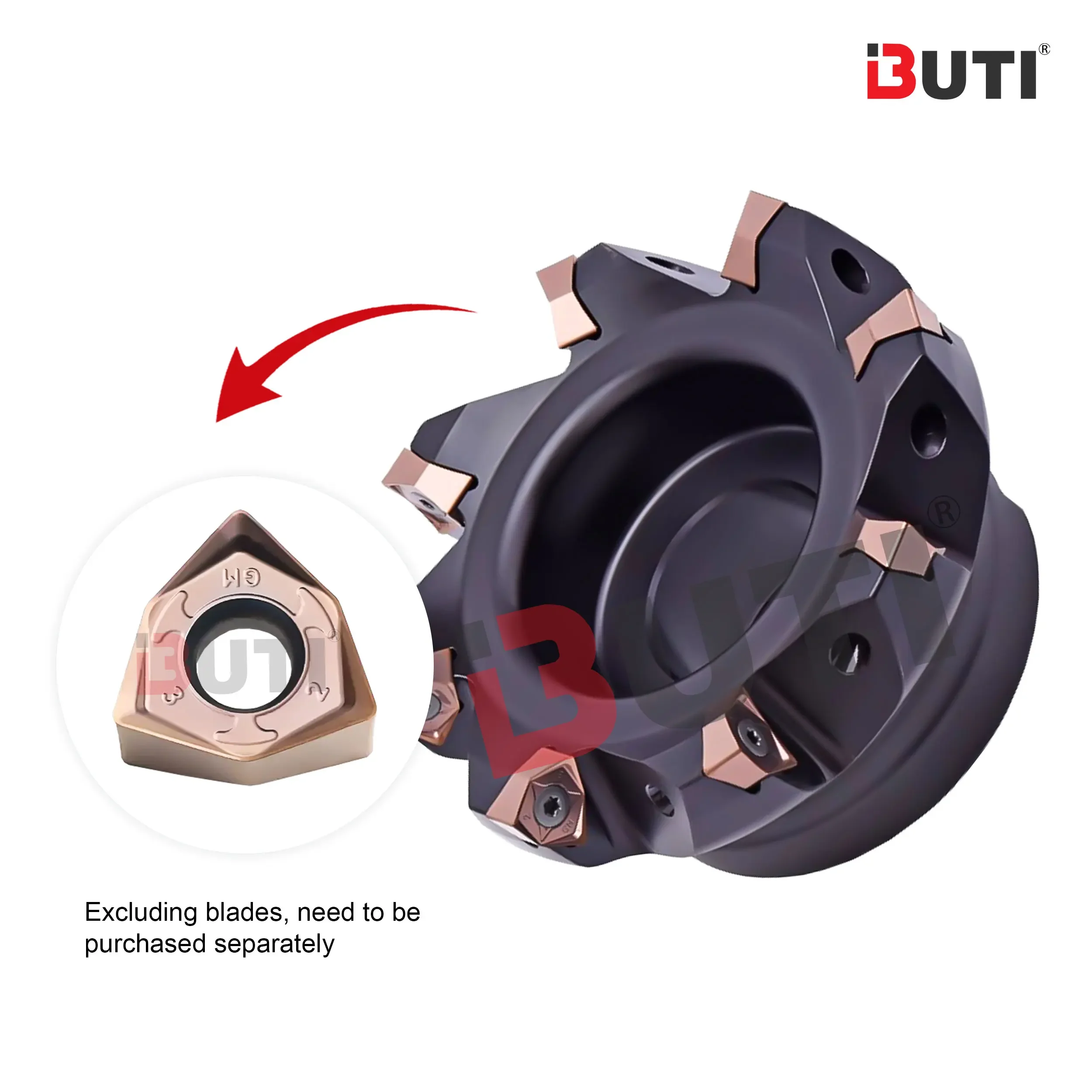 MFWN90Series Lathe Milling Cutter Disc MFWN90 050R-4T Fast Feed Milling Cutter Disc WNMU080608 Carbide Open Coarse Milling Blade