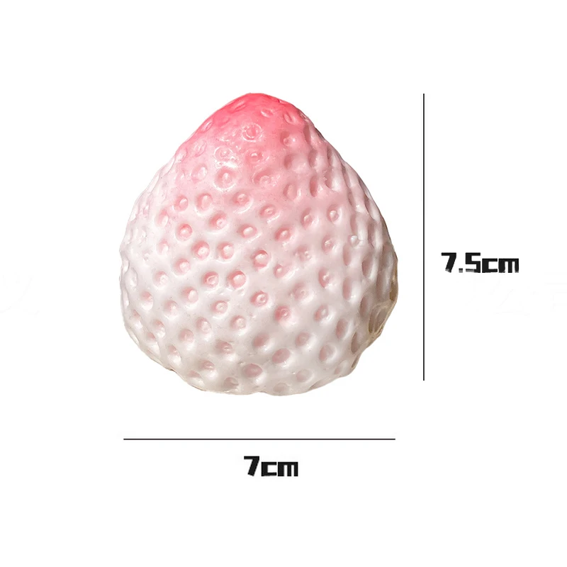 1Pc Fascinating Strawberry-Themed Squeeze Toy, Silicone TPR Fidget Sensory Game, Vent Stress Relief Comedy Toy