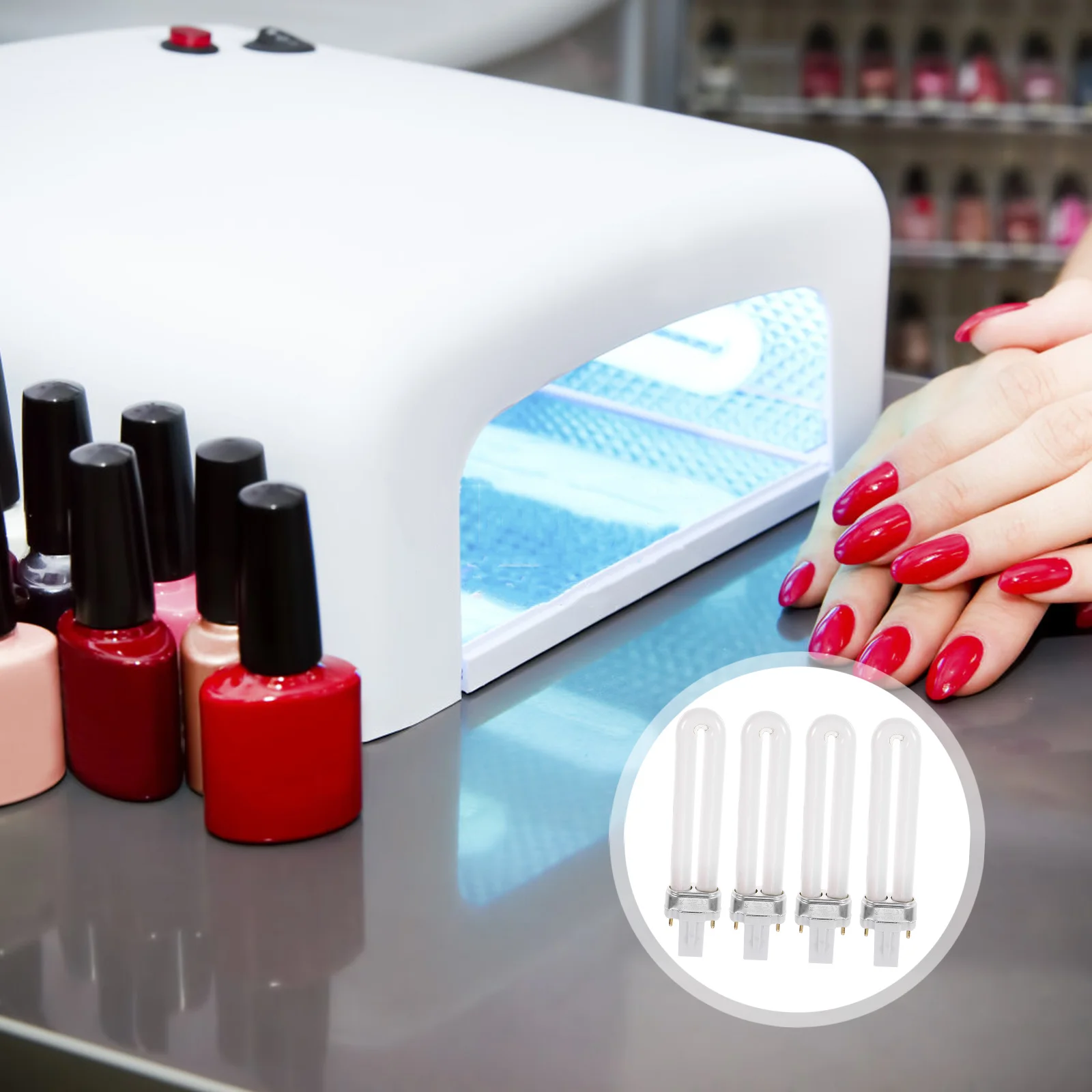 4 قطعة 12 واط مسمار مصباح أنبوب الأشعة فوق البنفسجية ضوء بديل لآلة العلاج بالضوء هلام البولندية مانيكير ضوء مشرق لامعة