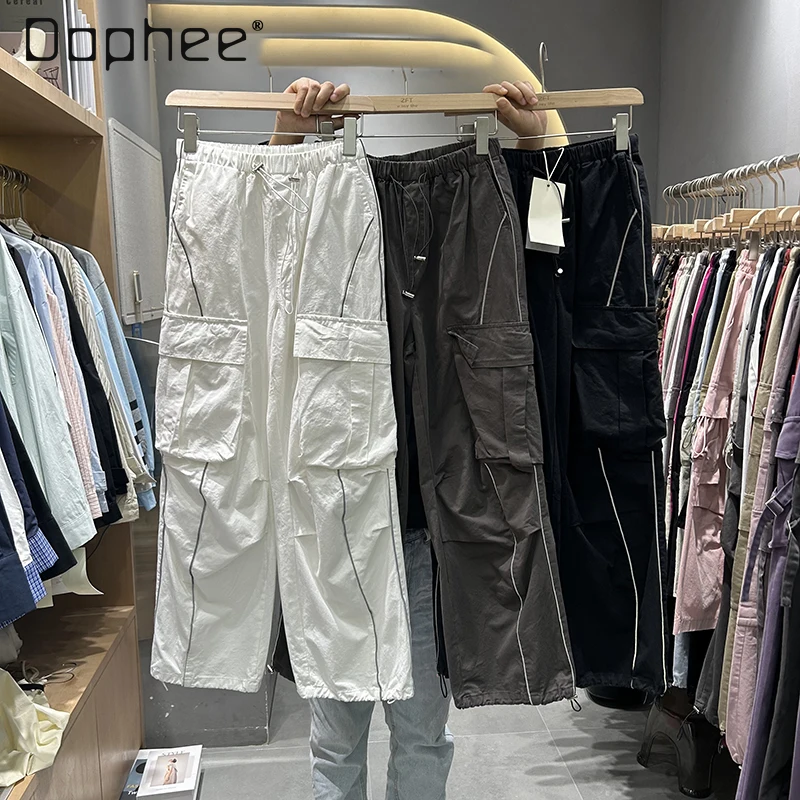 

Hiphop Overalls Spring New High-waisted Wide-leg Pants Women Thin Fashion Versatile Casual Pants 2025 Trousers Korean Style