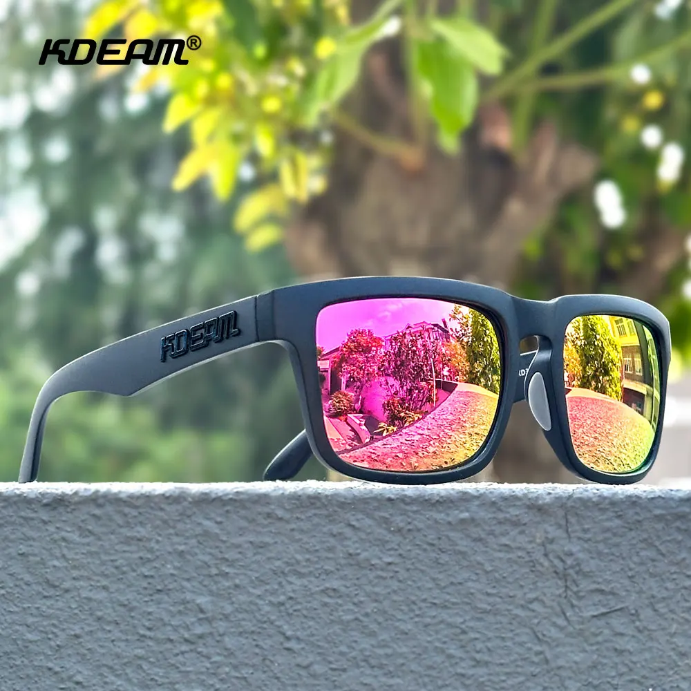 KDEAM C1-Y Night Vision Sunglasses for Men Polarized Driving Glasses UV400 Protection Outdoor Shades With Zipper Storage Case