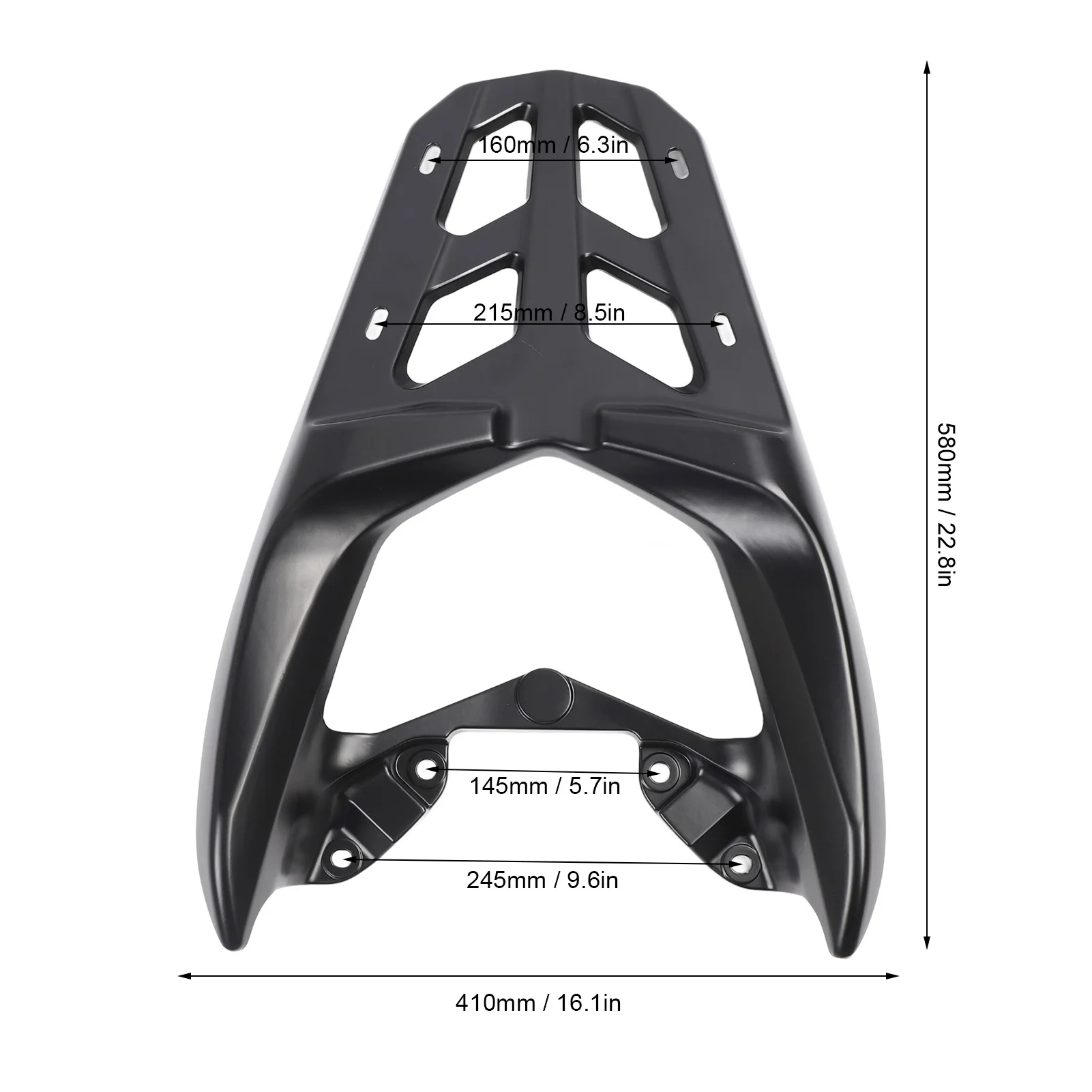 Braket Pembawa Bagasi Belakang Rak Bagasi Sepeda Motor Berongga Tahan Lama Paduan Aluminium Mudah Dirakit untuk Nmax155 Nmax125