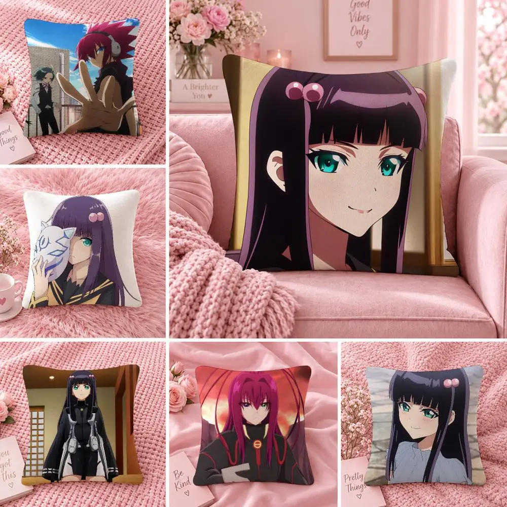 Anime Japanese Manga T-Twin Star Exorcists Cushion Cover Double Sided Print Short Plush Pillow Sofa Bedroom Dorm Room Decor Gift