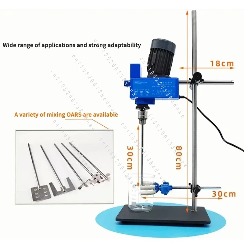 Liquid Mixer Lab Electric Stirrer Digital Display Overhead Stirrer Adjustable Height Lab Equipment 20L 2000rpm 220V