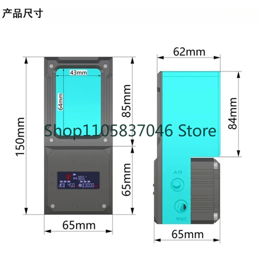 Small integrated PUB-M4FS water pump with high temperature alarm and silent metal panel for shutdown