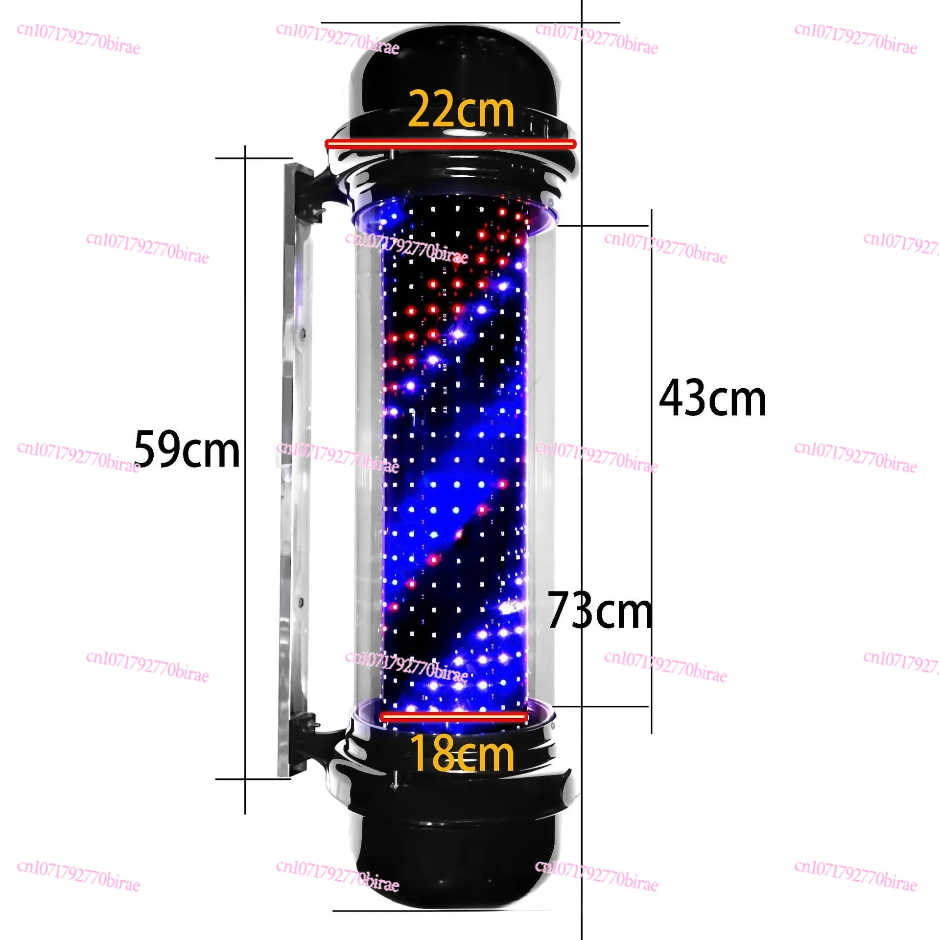LED Hair Salon, Barber Shop Logo Light, Column, Red, White and Blue, LED Hair Salon, Wall Turning Light