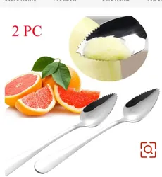Roestvrijstalen theelepel Home Grapefruit Ijs Dessertlepel Gekartelde rand Fruit Koffie Roerlepels