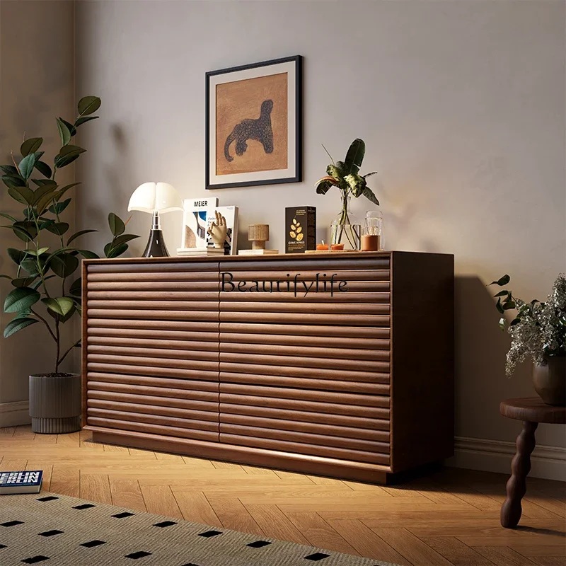 

FG26Retro French Solid Wood Storage Chest of Drawers Living Room Tea Restaurant Drawer Cabinet