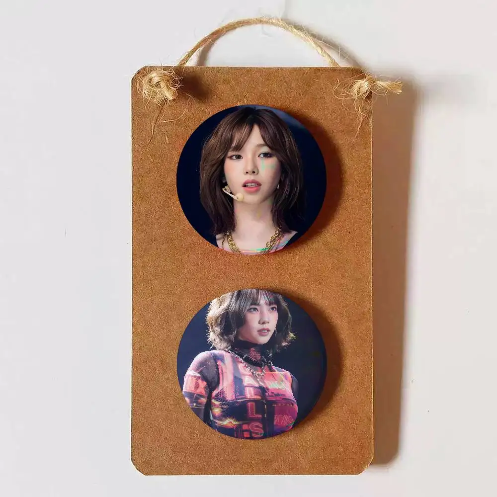K-KARINA Cute Cool Round Pin Badge Set for Anime Game Music Cartoon Fans Backpack Denim Jacket Hat Decoration