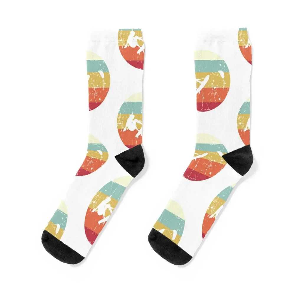 

Kitesurfing Vintage Style Retro Sunset for Sport Lover Socks Christmas funny gifts floral Boy Child Socks Women's