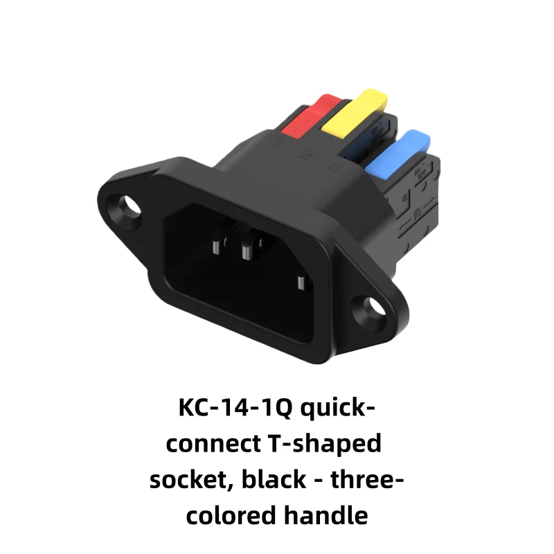 Conector de Alimentación CA de 250V10A, Conexión Rápida sin Soldadura, Toma de Tres Núcleos